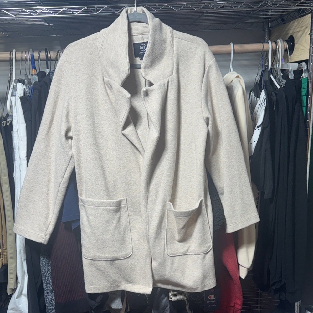 Boomboom Jeans Cream Women's Cape Jacket 🧥 Knit feel